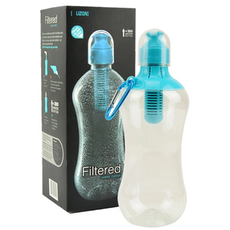 Fashion Filter Transparent Kettle Activated Carbon Filter Water Bottle