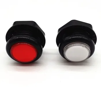 

5 pcs of 20mm 12V NO NC black outline lighted Illuminated Push Button with microswitch LED light for arcade game machine