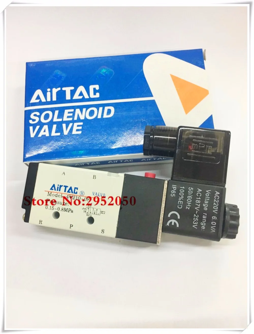 

Free shipping 5 Way 2 Position Airtac Electric Solenoid Valve 4V210-08 DC 24V DC12V AC110V AC220V 1/4" Port Size