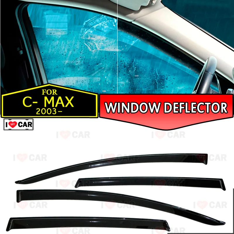 

Window deflector for Ford C-Max 2003- car window deflector wind guard vent sun rain visor cover car styling decor
