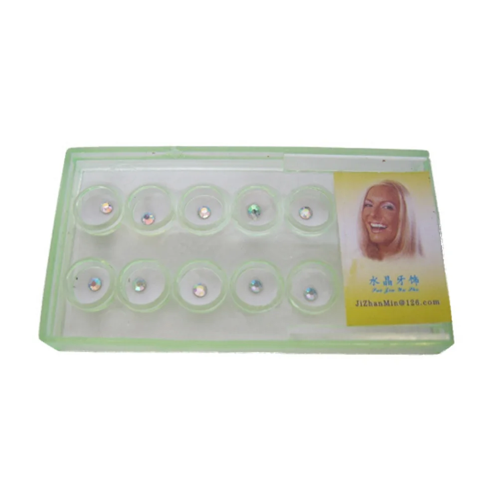 

10 pcs/box Dental White Crystal Tooth Ornament Tooth Gems Teeth Jewelry Decorate