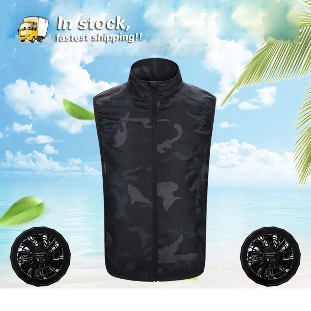 

heat prevention work cloth Summer cooling refrigeration fan vest smart air conditioning suit quick drying adjustable size