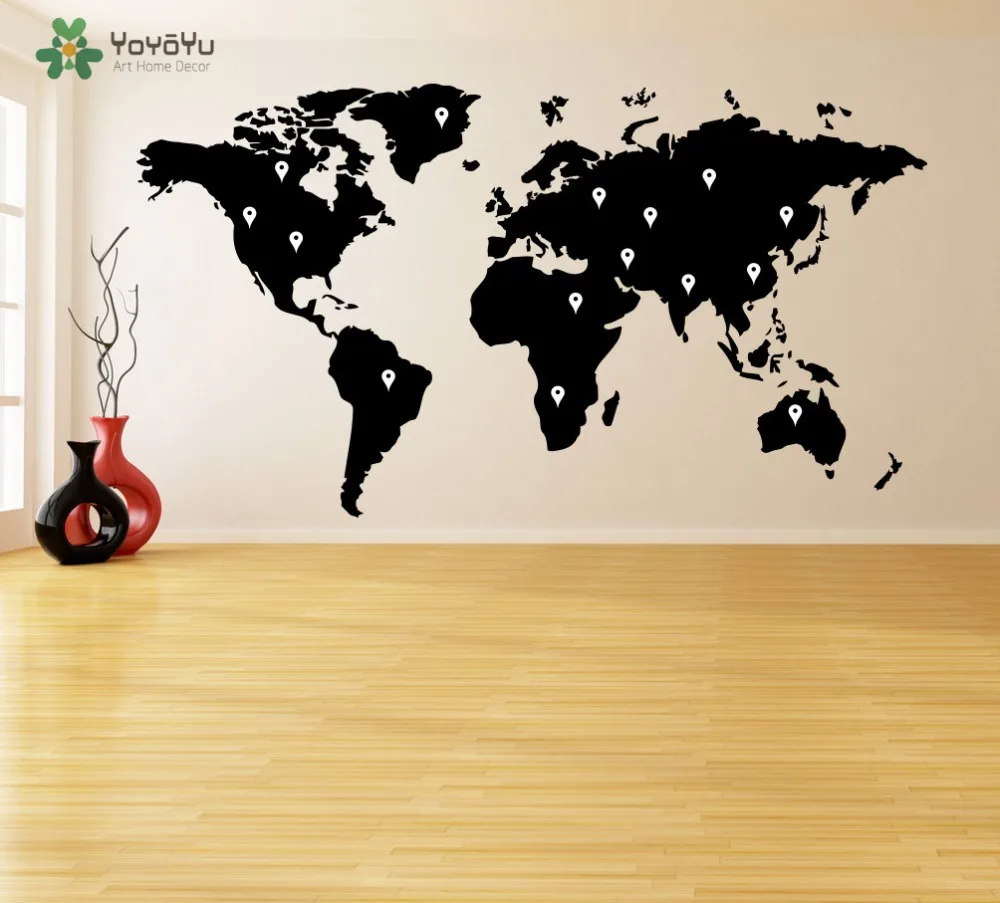 Mapa Del Mundo decoración pared vinilo grande atlas pegatina Mapa Del Mundo decoración pared vinilo grande atlas pegatina