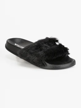

Years Sweet slippers black with fur