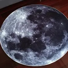 60*60 см/80*80 см/100 см поверхность 3D Печатный коврик с картой Луны бархатный круглый лунный коврик диван стул декоративный коврик планета дверной коврик