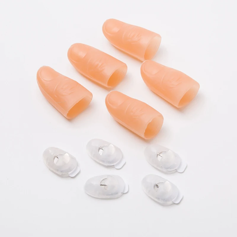 8pcs/LED Light Dancing Finger Magic Trick Props Kids Amazing Glow Thumb Light Street Magic for Magicians Beginner