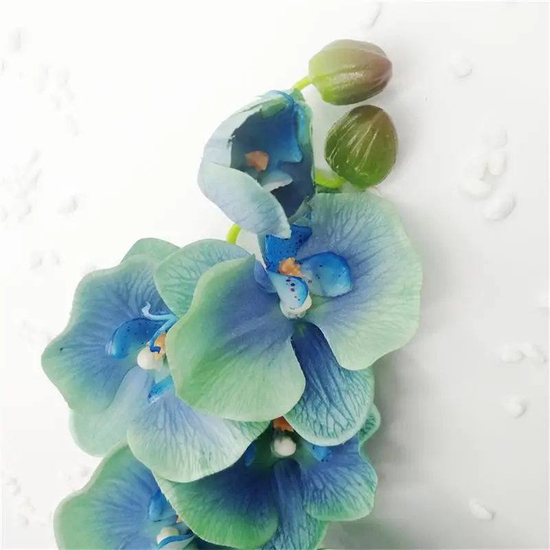 9 головок орхидеи искусственный цветок фаленопсис для дома Свадебные Декоративные цветы DIY вырезка Cymbidium искусственные растения Настоящее прикосновение