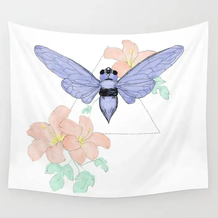 cicada-3301-illuminati-pastel-goth-floral-insect-minimalist-tapestries.webp
