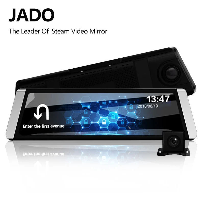 JADO D800 Автомобильный видеорегистратор поток Зеркало заднего вида Камера LDWS gps трек 10 ips Сенсорный экран Full HD 1080 P Автомобильный видеорегистратор регистраторы-in Видеорегистратор from Автомобили и мотоциклы on Aliexpresscom Alibaba Group