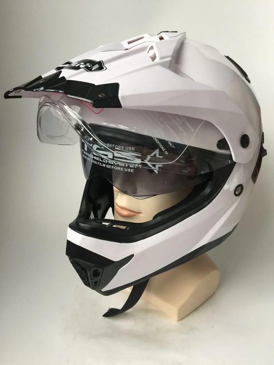 Capacete casco moto WANLI moto rcycle шлем с двойными линзами шлем для беговых гонок для внедорожных гонок мотоциклетный шлем с внутренним солнцезащитным козырьком