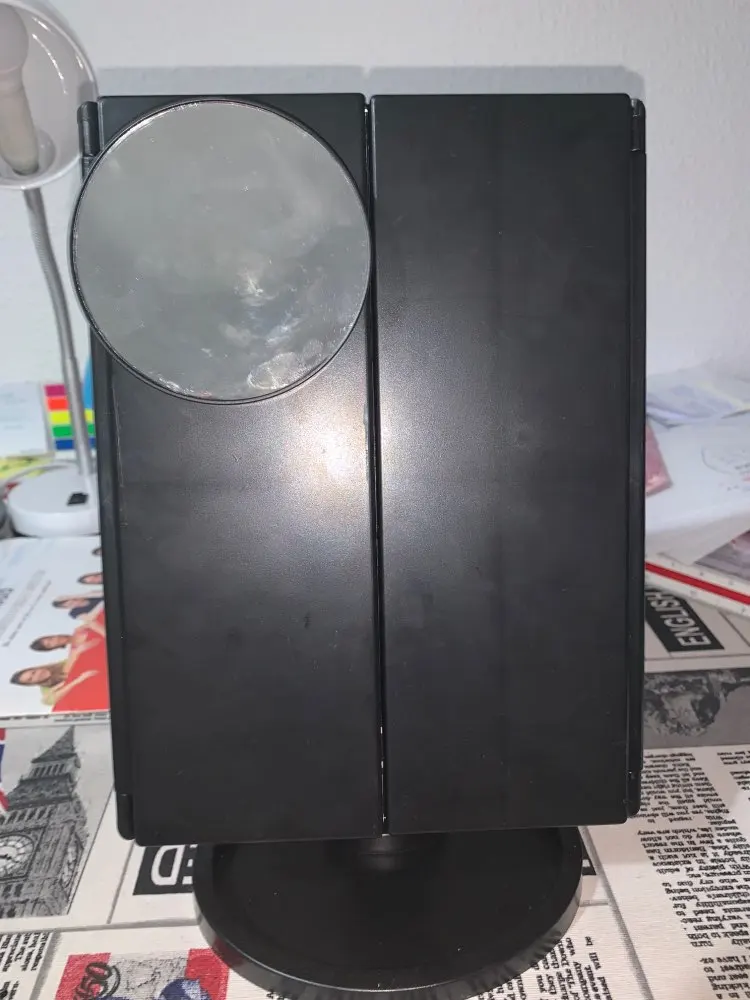 Foldable Triple-Panel LED Vanity Mirror