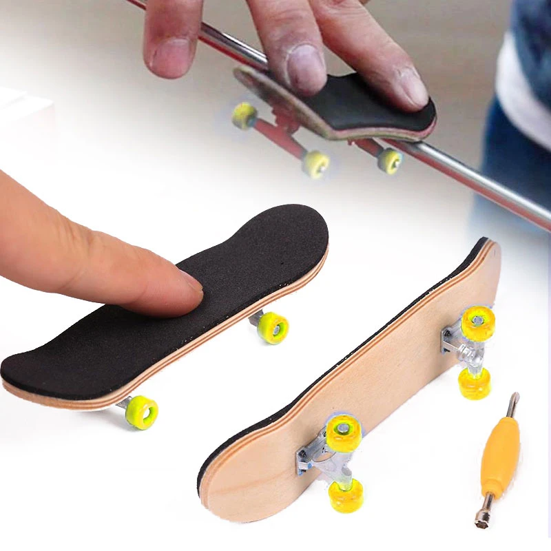 Creative Complete Wooden Fingerboard Finger Skate Board Mini Finger