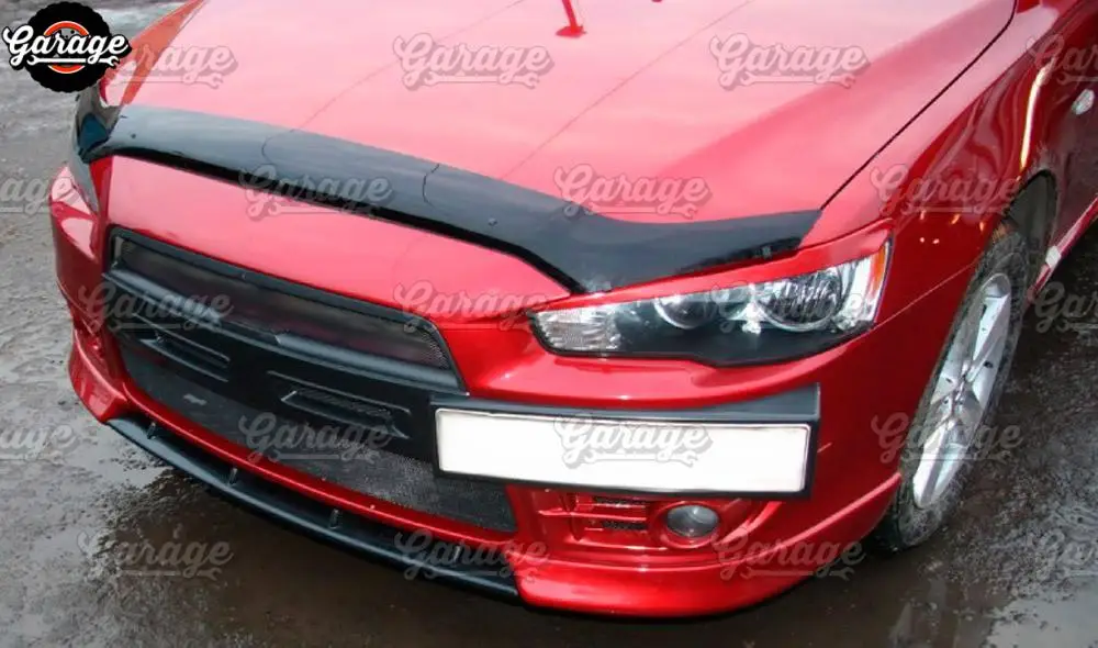 Накладка на передний бампер для Mitsubishi Lancer 10 2007 2010 АБС пластик подиумный чехол
