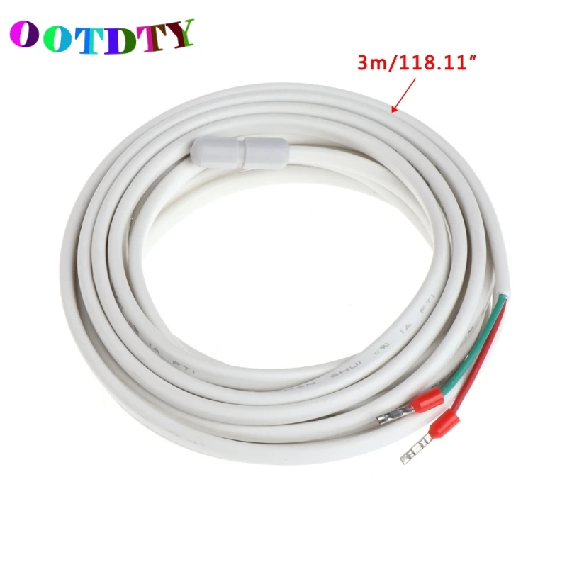 

OOTDTY 3 Meters 10K 16A Electric Temperature Sensor Probe For Floor Heating System Thermostat