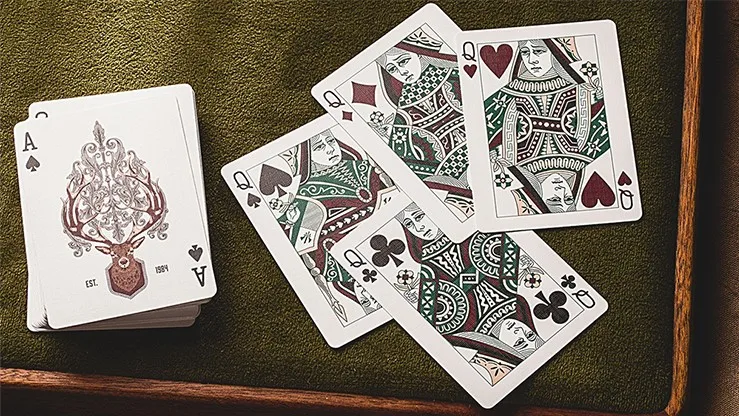 Antler Playing Cards (Maroon) by Dan and Dave 4