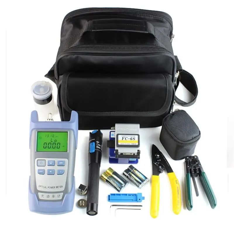 

New Fiber Optic FTTH Tool Kit with FC-6S Fiber Cleaver and Optical Power Meter