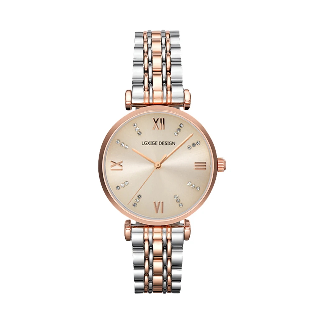 

High Quality Women Fashion Luxury Watch Stainless Steel Diamond Lady Quartz Watch Famale Clock Water Resistant Relogio Feminino