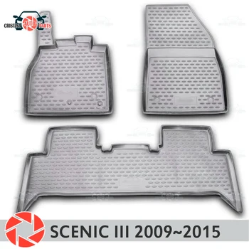 

Floor mats for Renault Scenic 3 2009~2015 rugs non slip polyurethane dirt protection interior car styling accessories