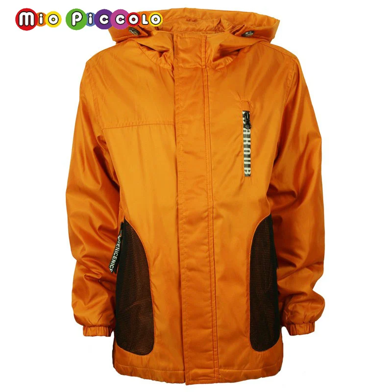 Windbreaker made of membrane fabric for a boy orange |