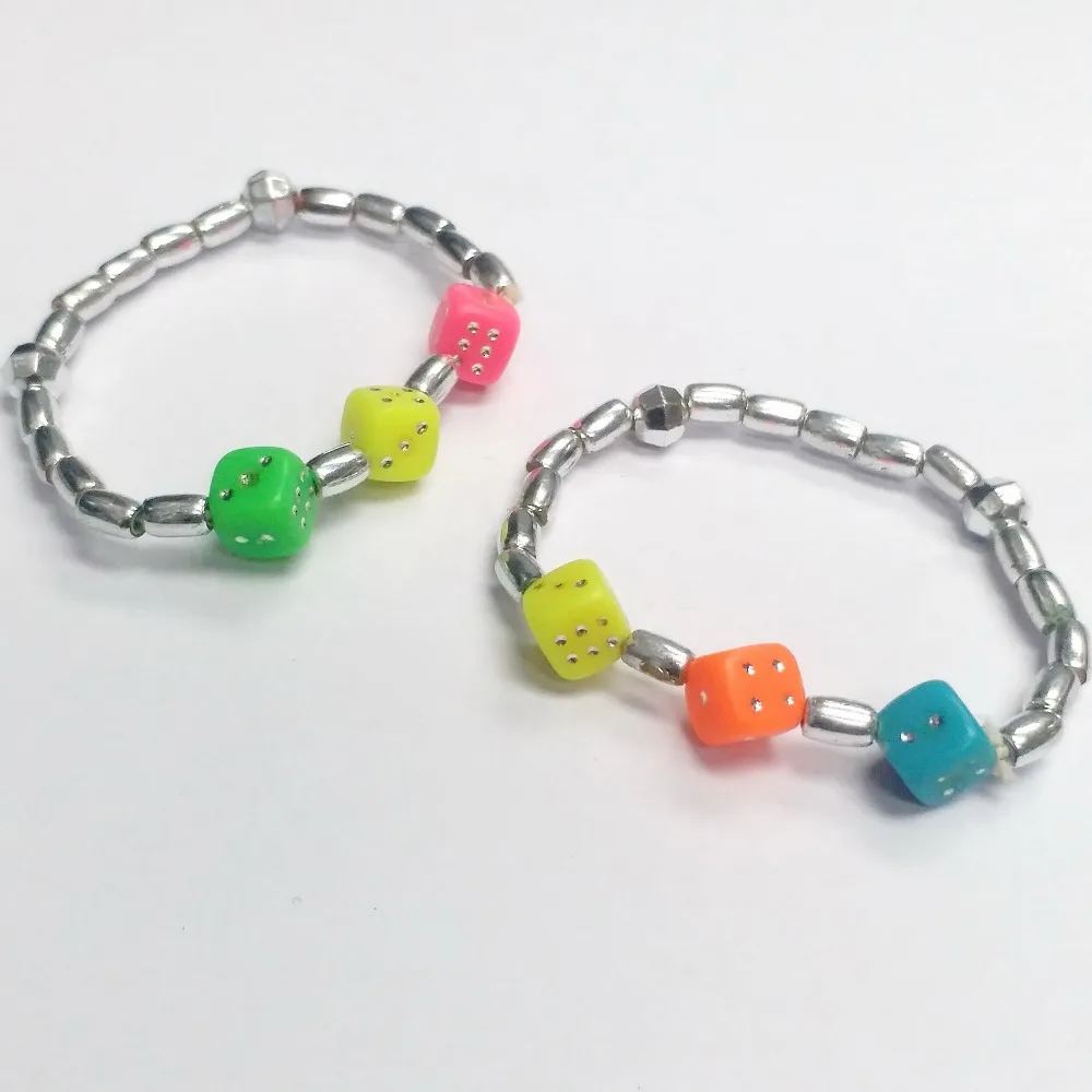 dice silver bracelet - 2.6g