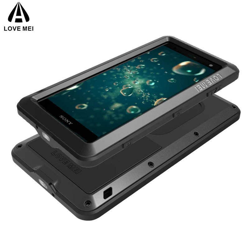 

LOVE MEI Case For Sony Xperia XZ2 XZ2 Compact Metal Cover Sony Xperia XZ2 Aluminum Armor Shockproof Waterproof Funda XZ2 Compact