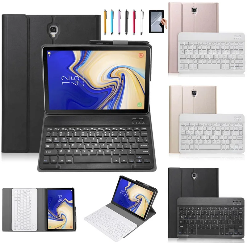 

Removable Bluetooth Keyboard Leather Case For Samsung Galaxy Tab A A2 10.5 2018 T590 T595 SM-T590 T597 Case With Pen holder