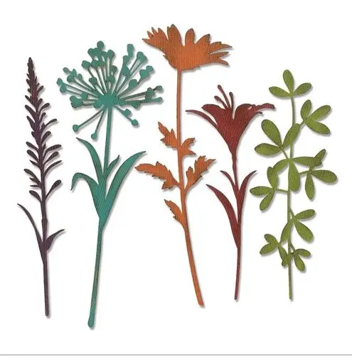 

Wildflower Leaves Flower Set Metal Cutting Dies New For 2019 Scrapbooking Craft Embossing Die cuts Card making diy 138*110mm