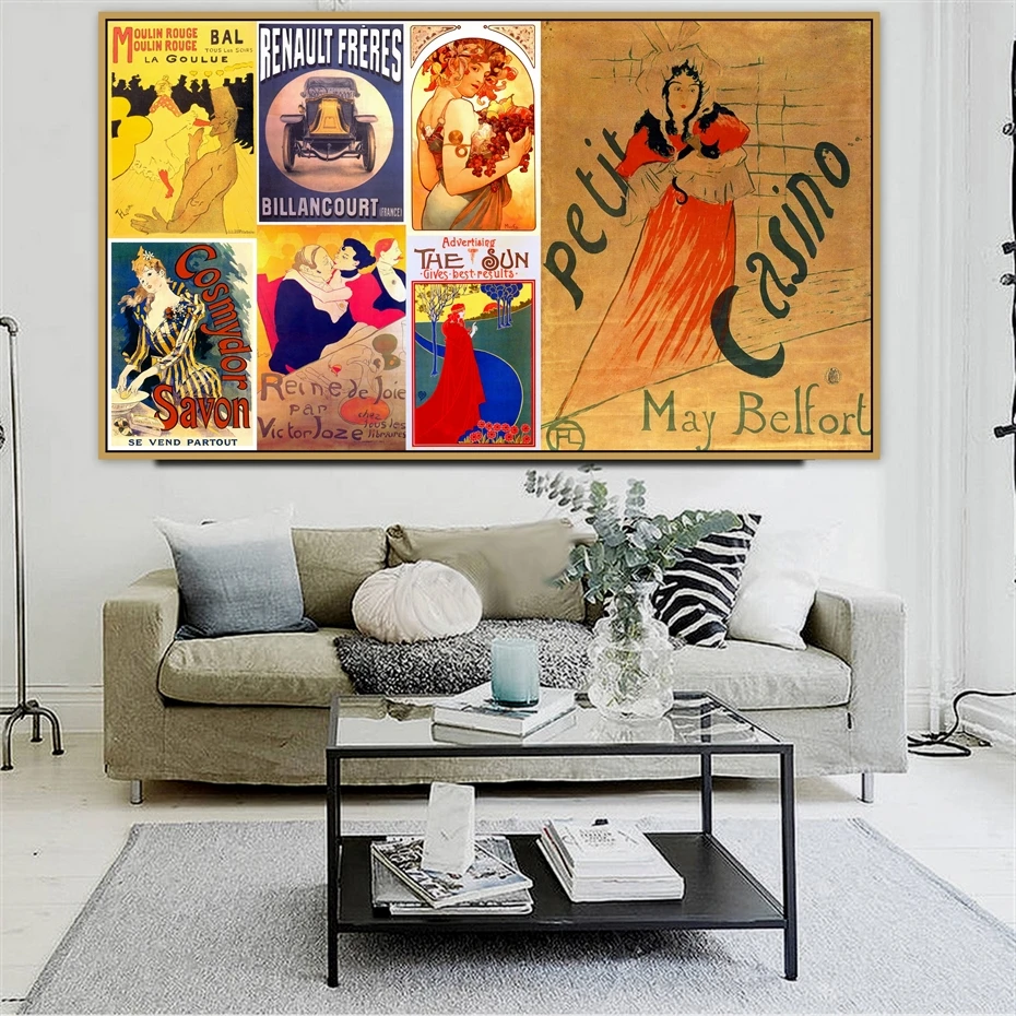 Moulin Rouge Painting Unframed Wall Art Print Poster Home Decor