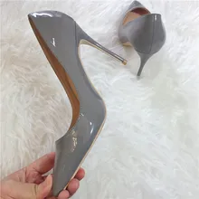 Free shipping fashion women Pumps Grey Patent leather sexy lady Pointy toe high heels shoes size33-43 12cm 10cm 8cm party shoes цена Free shipping fashion women Pumps Grey Patent leather sexy lady Pointy toe high heels shoes size33-43 12cm 10cm 8cm party shoes цены онлайн