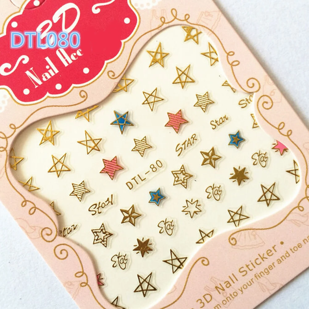 Multi pattern Nail Art Letter Sticker Women Fingernail Manicure DIY