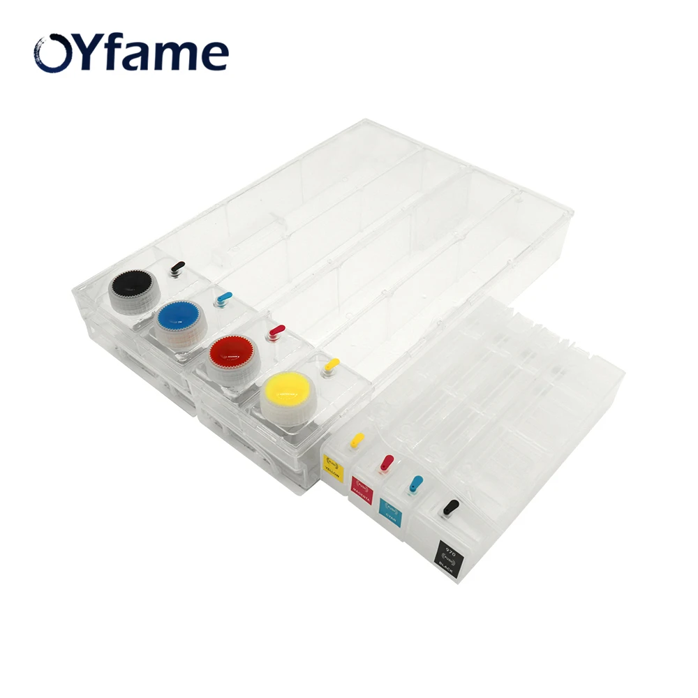 OYfame CISS для HP 972 973 974 975 продолжить подачу чернил с чипом ARC PageWide Pro 477dw 452dw 577dw