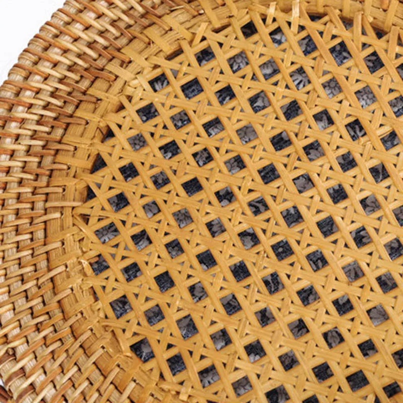 Women Bamboo Bags Female Beach Straw Handbag Circle Bohemian Rattan Butterfly Buckle Tote Shoulder Bag Lady Handmade Bag SS3196 (4)
