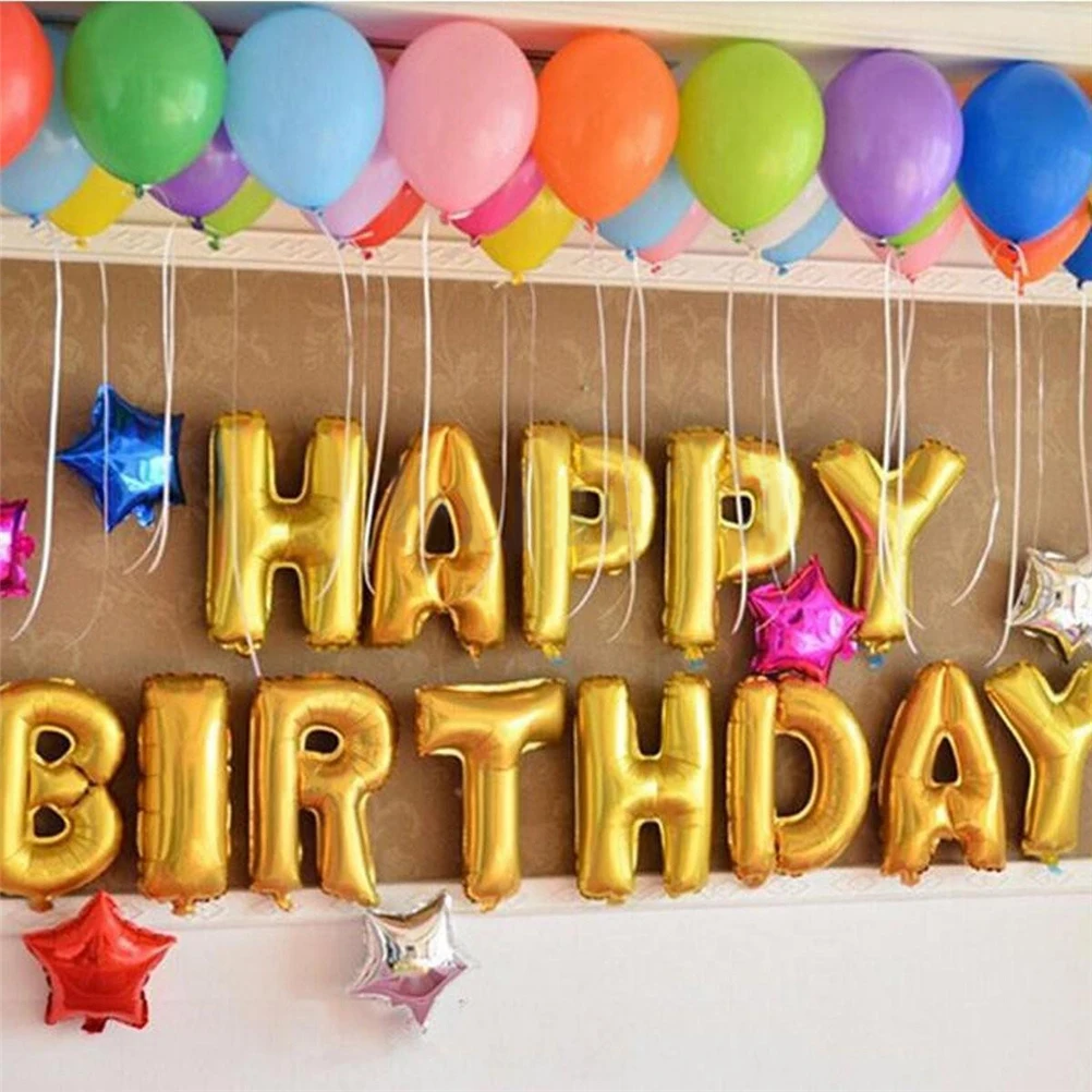 

13pcs/lot Happy Birthday Letter Shaped Ballons Decoration Air Balloon Foil Inflatable Party Balloons Kids Gifts 50x45cm