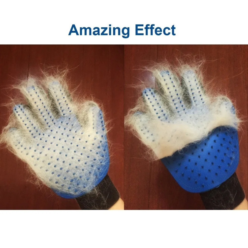 

Dog Grooming Five Finger Deshedding Glove Hackle For Cat Pet Deshedding Brush Glove Silicone Cat Brush Gentle Efficient Massage