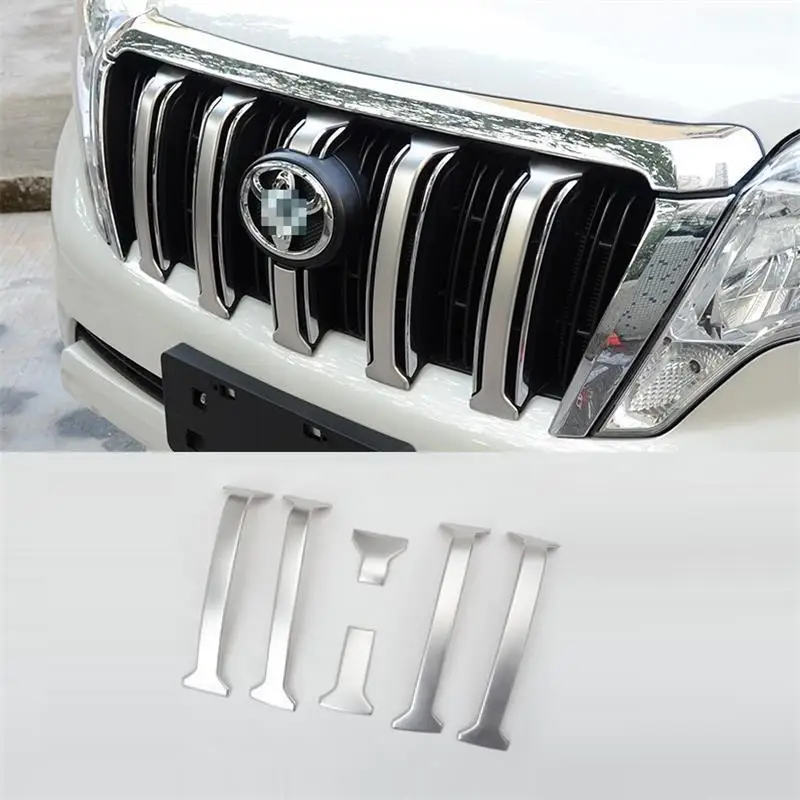 

Grille exterior durable modified chromium accessories sticker strip modification car styling 14 15 16 17 FOR Toyota Prado