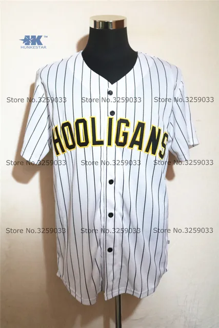 Mens Bruno Mars Jersey #24 24K Hooligans Pinstriped BET Awards Throwback Baseball Jersey MAN Uniforms Stitched Button Down Shirt