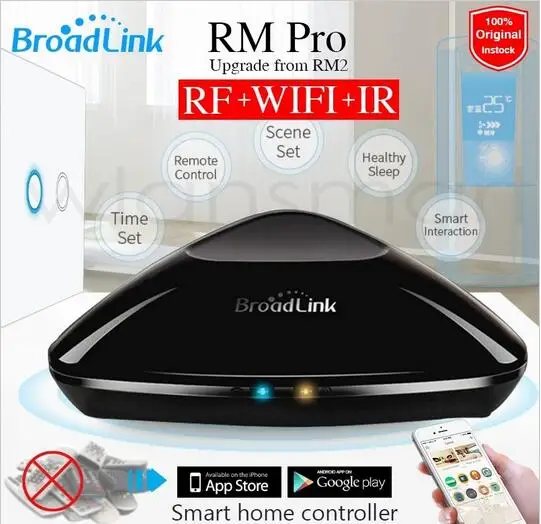 

Broadlink RM 3 RM2 Pro Smart Home Automation Switch Intelligent interruptor WiFi + IR + RF Remote Center for iPhone IOS Android