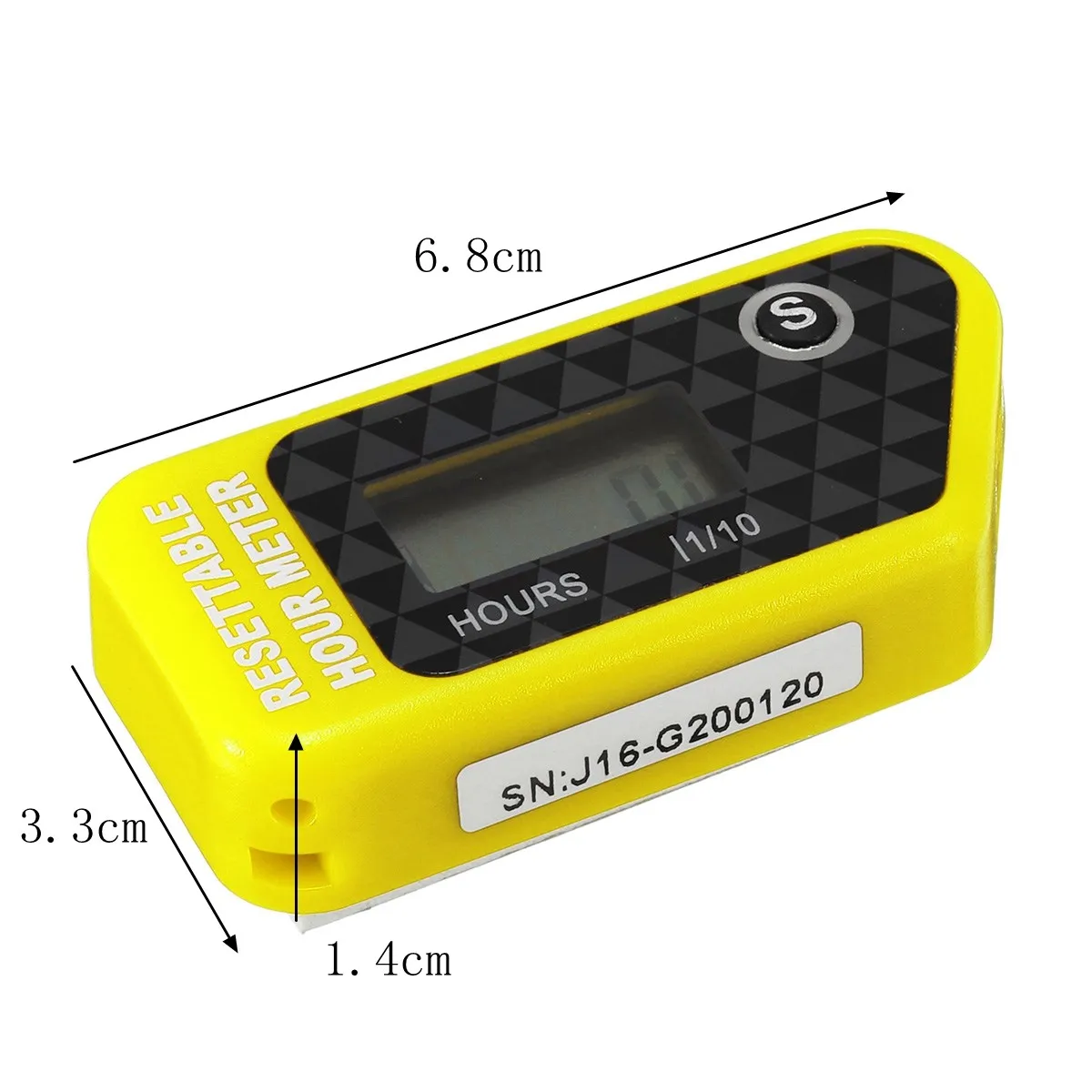 Skup 1 sztuk czarny czerwony LCD resetowalny miernik godzin przypomnienie konserwacji wodoodporny Fit motocykl ATV motorówka