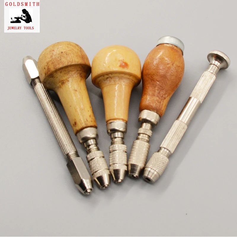 

wood Hand Knob Drill Jewelry Craft Handle Pin Vise Hole Drill Burs Drilling Reamer Chuck Clamp Twist Universal handpiece mandrel