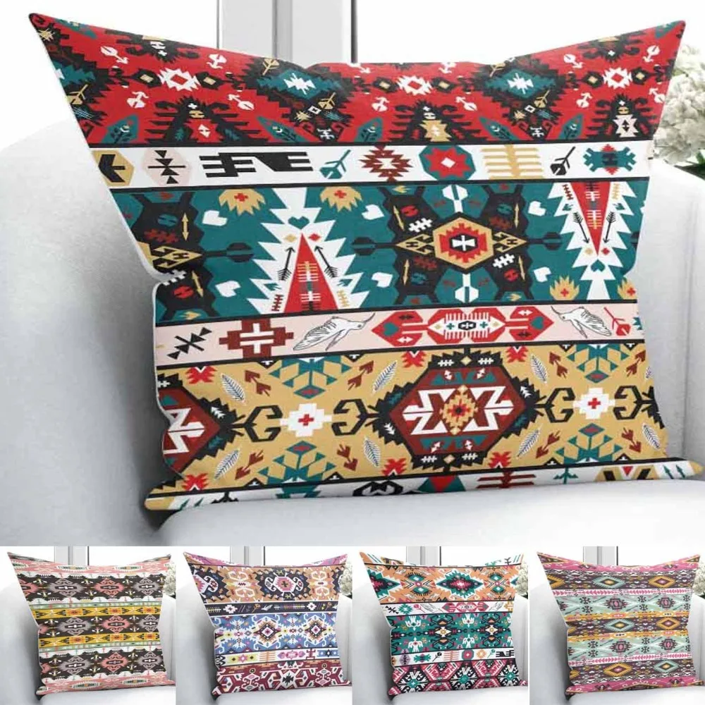 

Else Aztech Authentic Turkish Kilim Design Home 3D Print Throw Pillow Case Covers Square Hidden Zipper 45x45cm