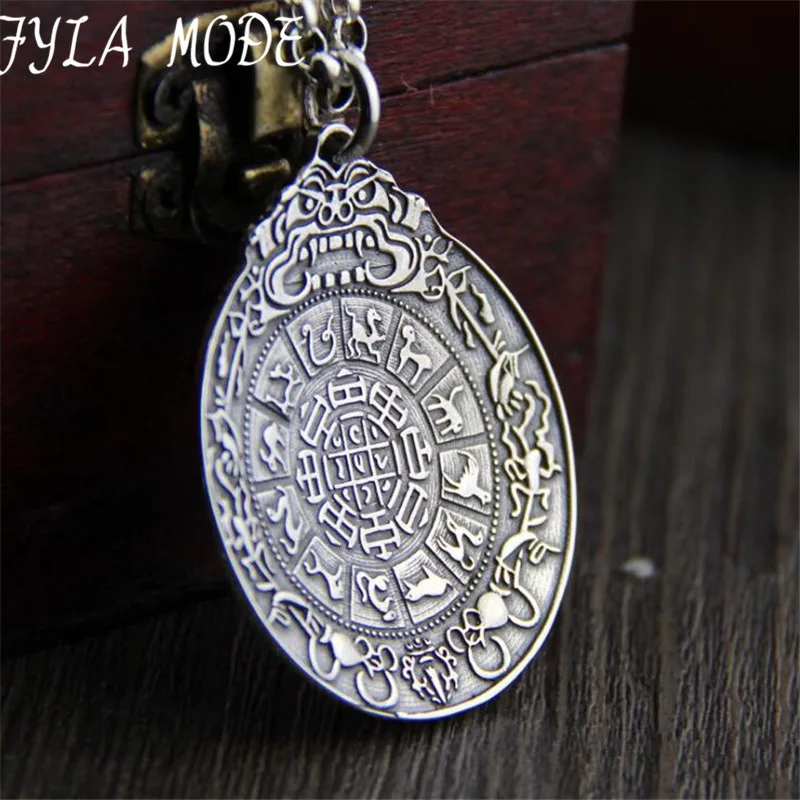

High Quality Bagua Carved Wishful Lucky Buddha Pendant Ornaments Wholesale DIY Accessories Charms Pendants 43.4*50.6MM XJF089