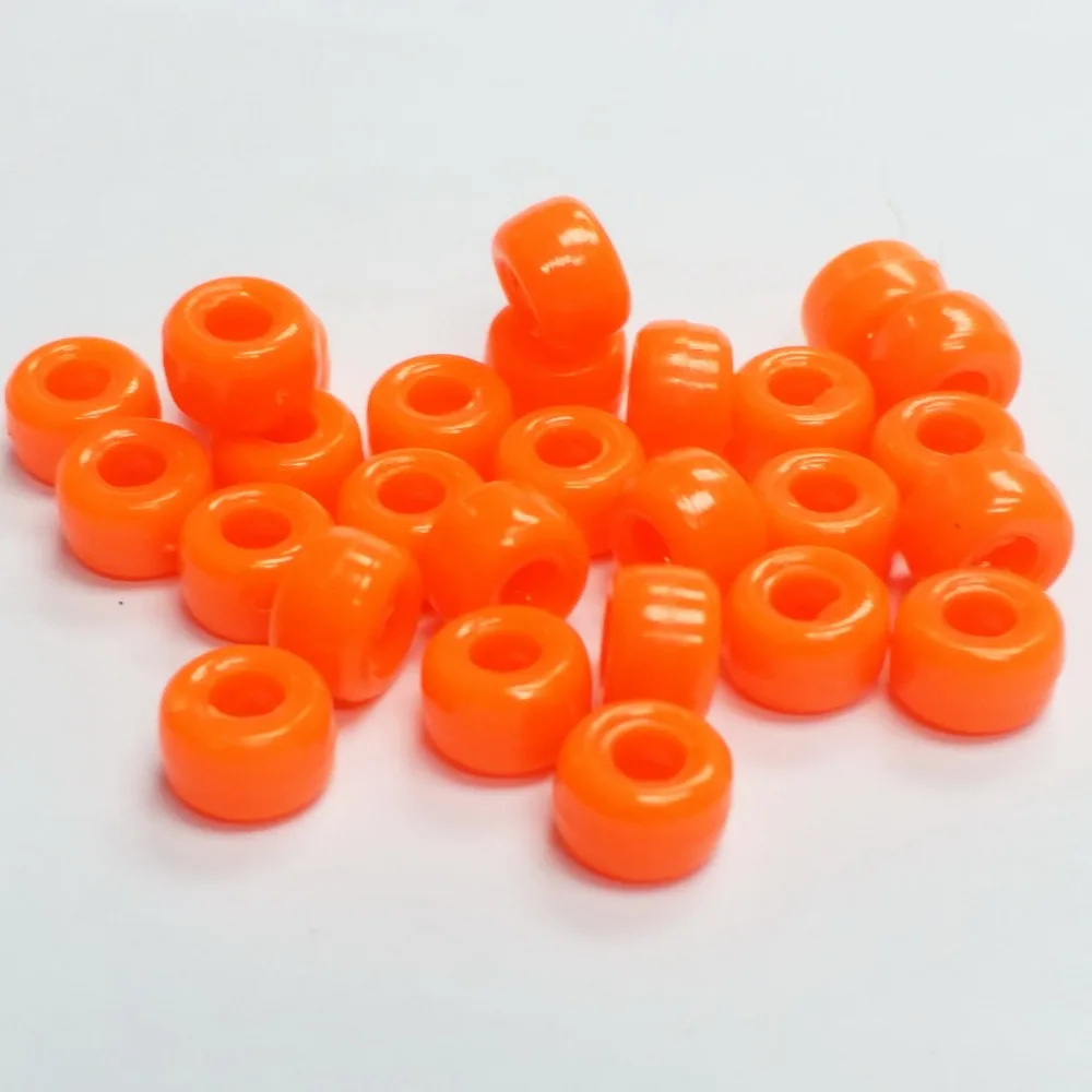 

wholesale 1000pcs orange per bag bulk round shape CO030 Charms Loose 9mm Color Pony Beads for girl school science home crafts
