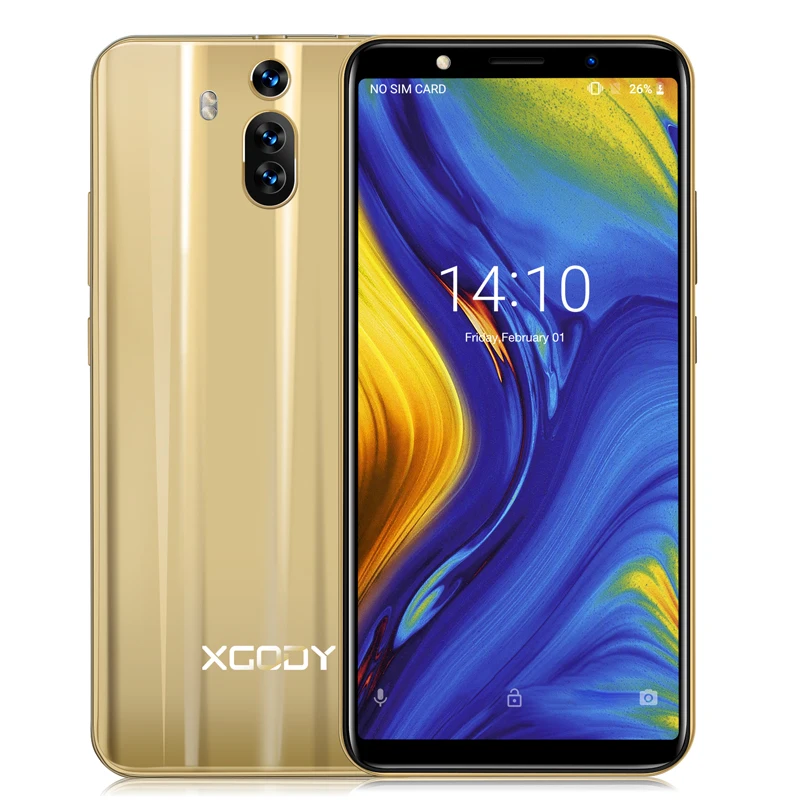 XGODY mate RS 3g, смартфон с двумя sim-картами, Android 8,1, 6 дюймов, 18:9, полноэкранный мобильный телефон, 1 ГБ ОЗУ, 8 Гб ПЗУ, 2800 мАч, gps, WiFi, мобильный телефон