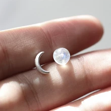 Несравненные серьги-гвоздики в форме полумесяца с кристаллами хряща, подарок для нее, серебряный цвет, небесные ювелирные изделия для женщин, модные ювелирные изделия в стиле бохо