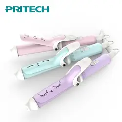 Pritech мини Портативный электрические бигуди для волос, Профессиональные Стильные инструменты для волос, быстрый нагрев сухой мокрой