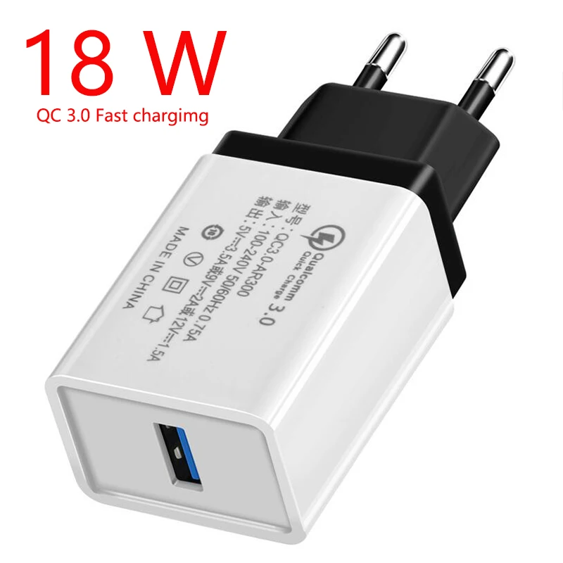 

18W USB Charger Quick Charge 3.0 Fast Charger Charging for iPhone Samsung Hauwei USB C USB Type C Mobile Phone Charger Adapter