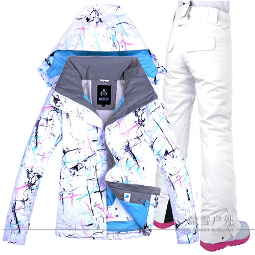 Бренд SMN, Женская лыжная куртка, штаны, одежда для сноуборда, лыжного спорта, брюки, ветронепроницаемые, водонепроницаемые, уличная спортивная одежда, женский зимний комплект - Цвет: Color 1