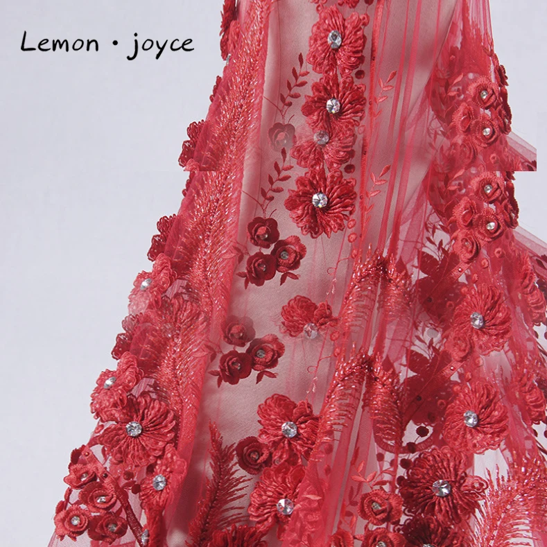 Американский Тюль Вышивка цветок кристалл ткань свадебное платье выпускное платье вечерние платья высокое качество