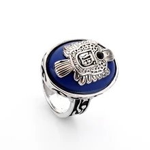 Joyería de la marca Lureme, anillos Vintage con diseño de vampiro, anillos Punk Salvatore Damon para hombres y mujeres, regalos de navidad