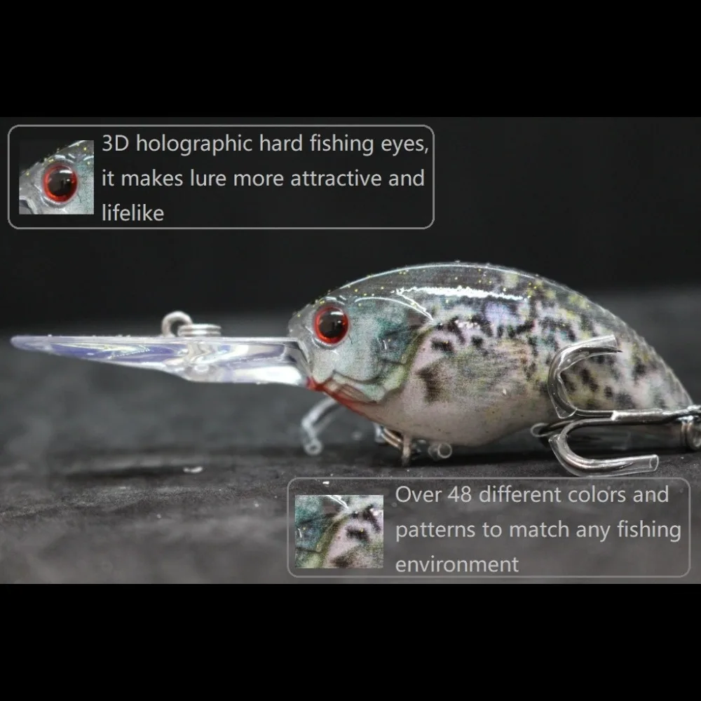 WLure 11g 8.5 سنتيمتر المياه العميقة الجلد الحقيقي اللوحة ضيق العائمة Crankbait شفرة قاطعة التريبل خطاف الصيد السحر HC733